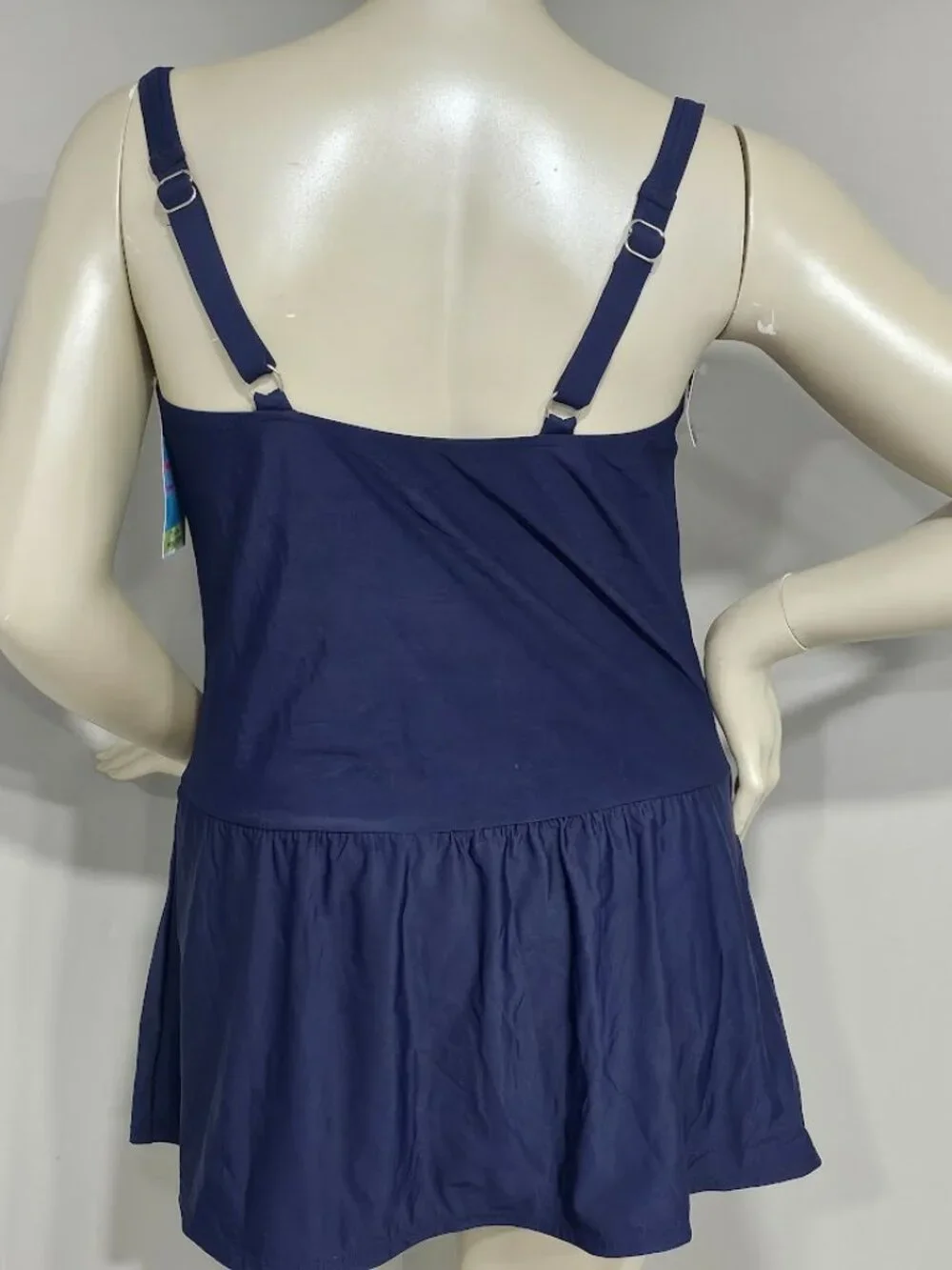 Swim Solutions Colorblocked Tummy-Control Swimdress